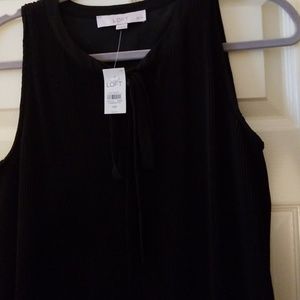 Loft black bow tie dress